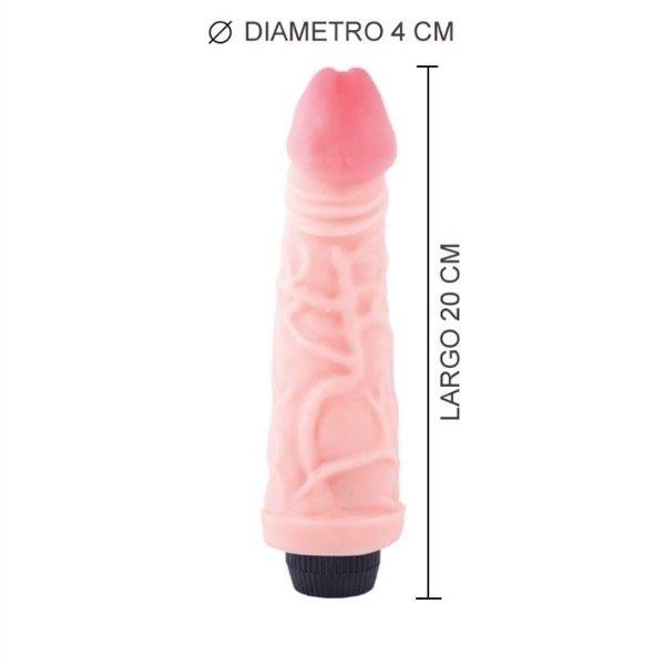 Producto - Vibrador Real Skin 20x4.5cm / Dildo Realista Cyber-Skin
