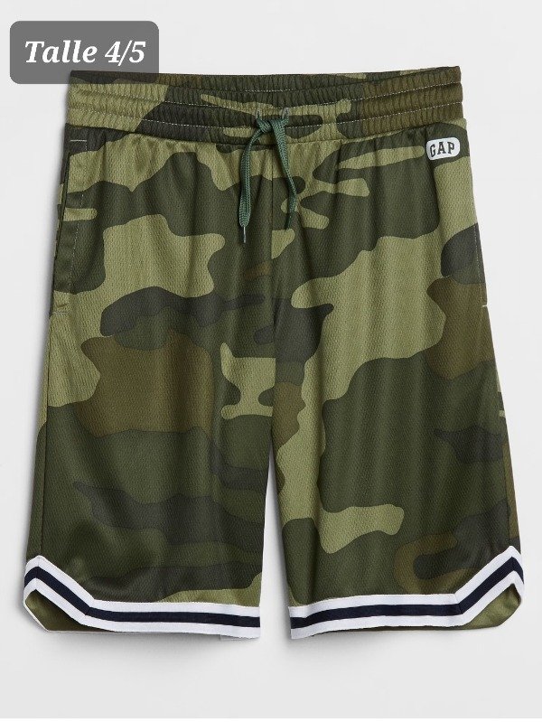 Bermuda deportiva gap talle 4/5 camuflada