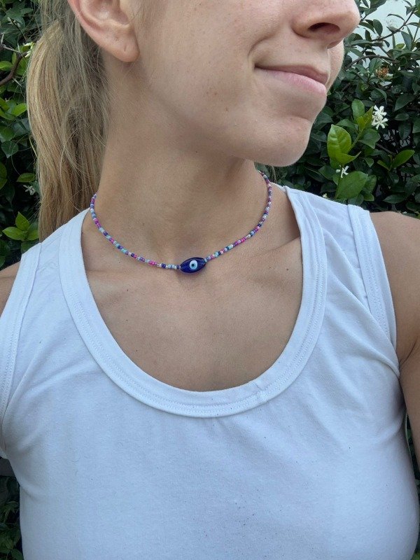 Producto - Collar Ojo Turco Azul