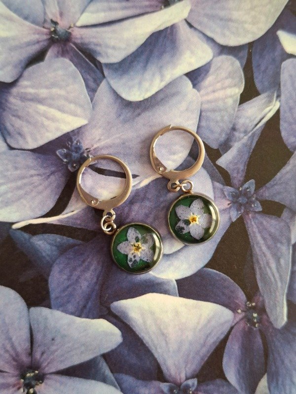 Producto - aros no me olvides y jade