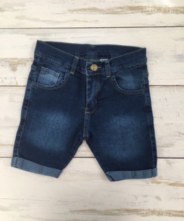 Producto - Bermuda jean oscura elastizada