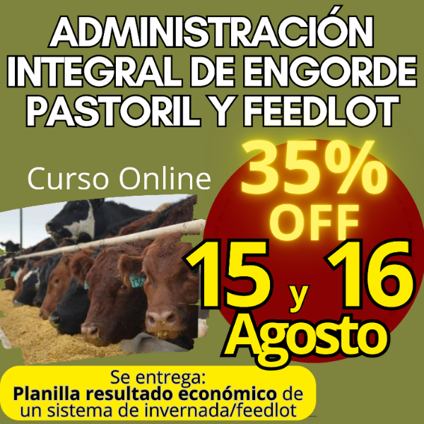 Producto - Curso Online: Administración Integral de Engorde Pastoril y Feedlot