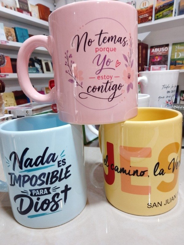 Producto - TAZAS de CERAMICA variedad de diseños RECTAS COLORES