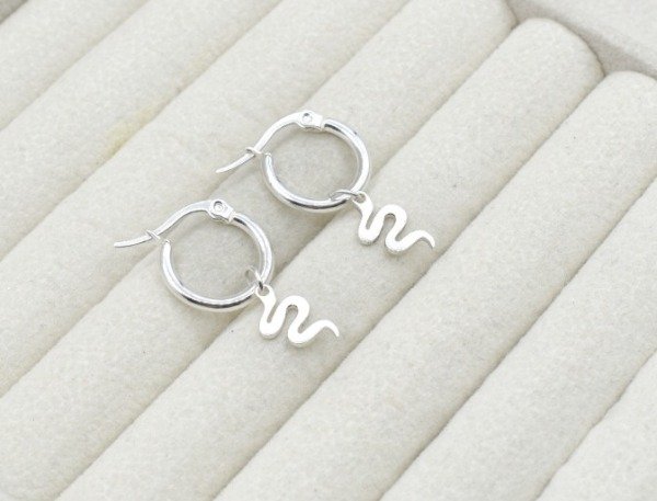 Producto - AROS ARGOLLA SERPIENTE PLATEADA a3685