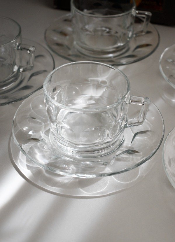 Producto - Set de seis tazas y platos para café Arcoroc FRA - 3