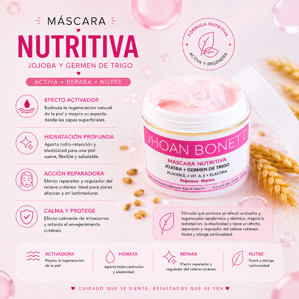 Producto - Mascara NUTRITIVA CON JOJOBA Y GERMEN DE TRIGO - 1