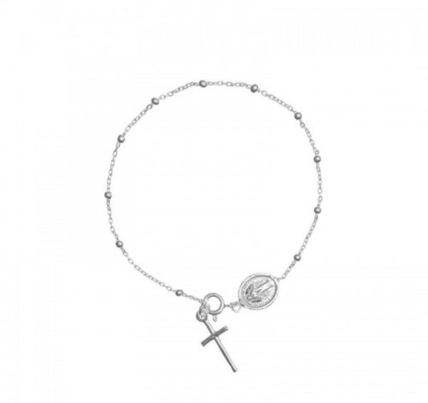 Producto - Pulsera Rosario con Medalla Plata 925