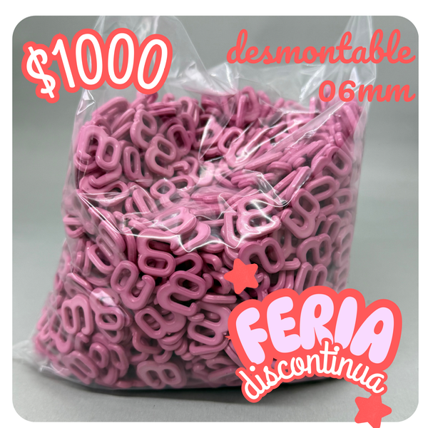 Producto - Desmontable 06 mm chicle - +800 unidades