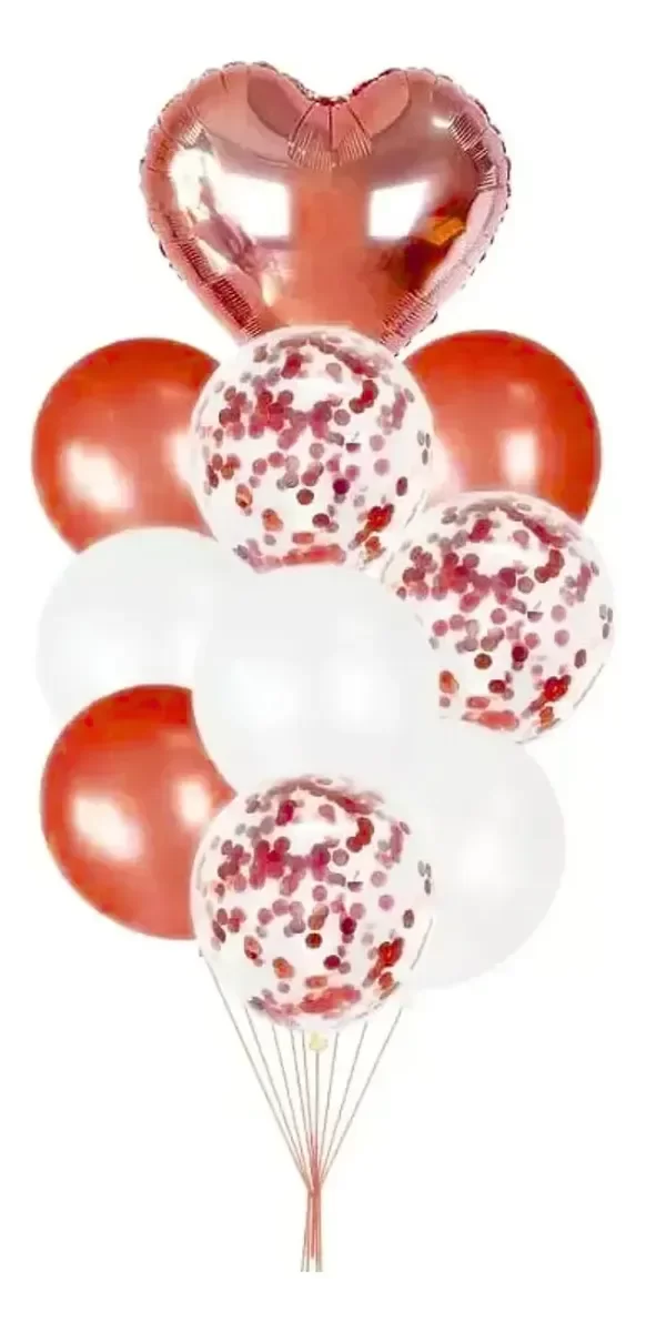 Producto - Set de globos corazon  x9u - 3