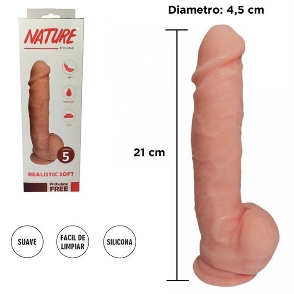 Producto - Dildo Realista Cyber Nature Nro 5 + Base de sopapa