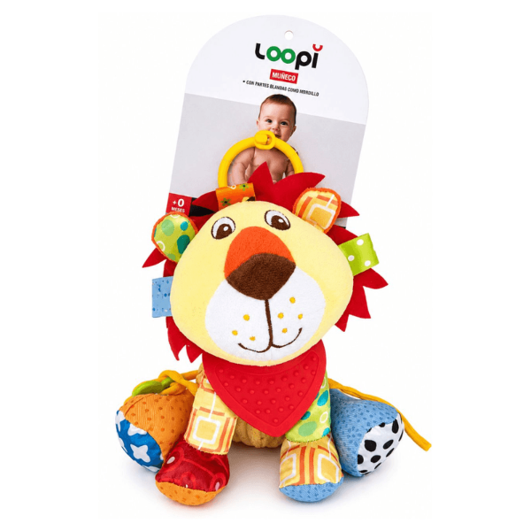 Producto - Peluche Colgante León Sensorial Para Bebé