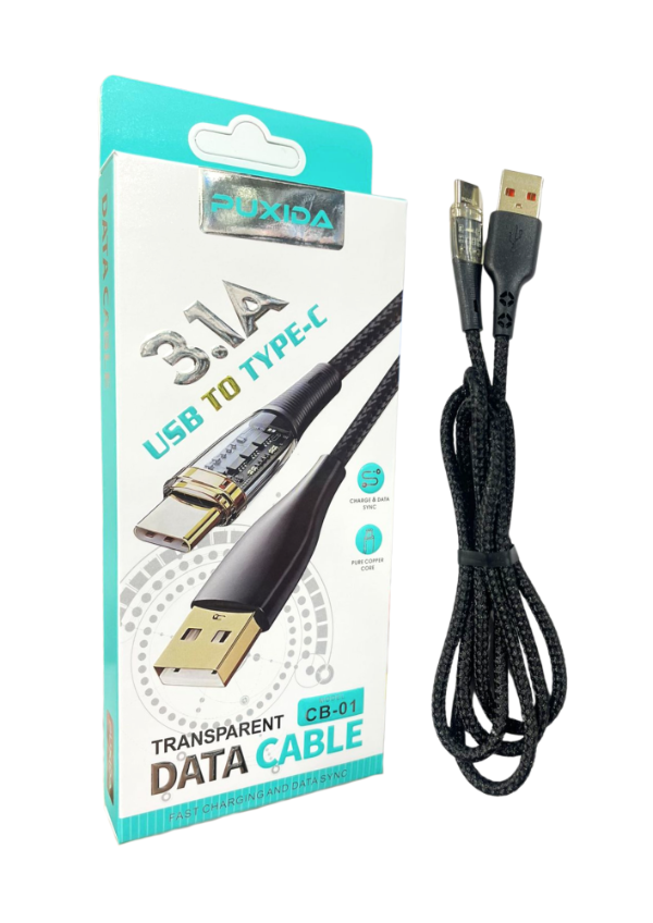 Producto - CABLE DATA PUXIDA TIPO USB A TIPO C 3.1A CB-01