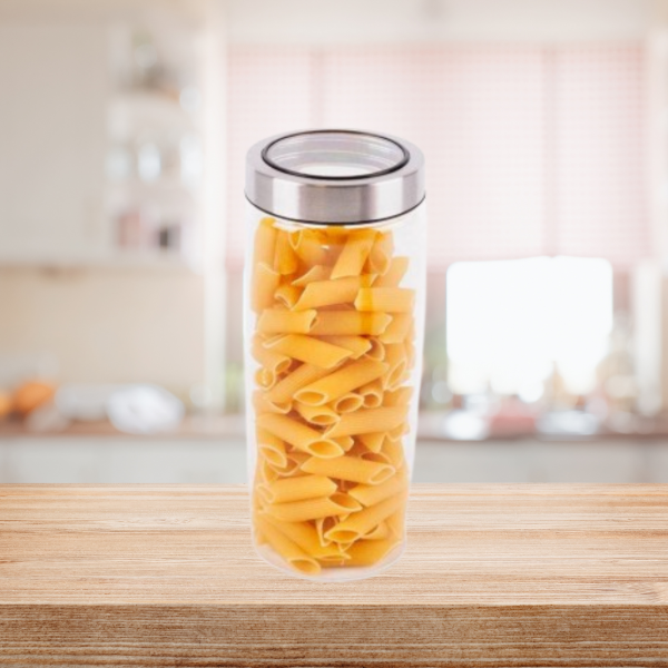 Producto - Frasco de vidrio con tapa plástica simil metal a rosca (con visor) 1lt