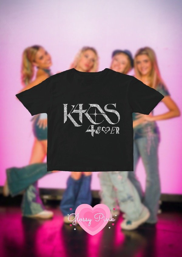 Producto - Baby Tee K4OS 4EVER - VINILO TEXTIL GLITTER