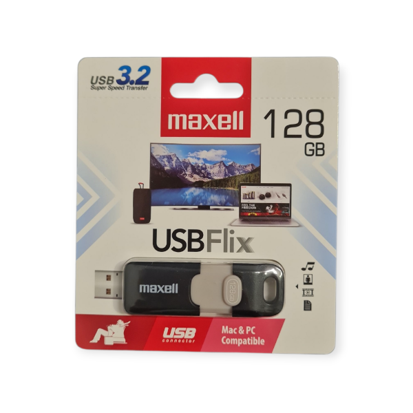 Producto - Pendrive Maxell USBFlix 128 GB USB 3.2 Super Speed