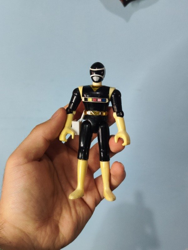 Producto - Power Rangers In Space Mini Figura + Nave Black Negro 10 cm - 1