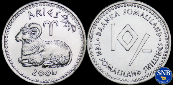 Producto - Somalilandia - 10 Chelines (2006) KM #9 Aries