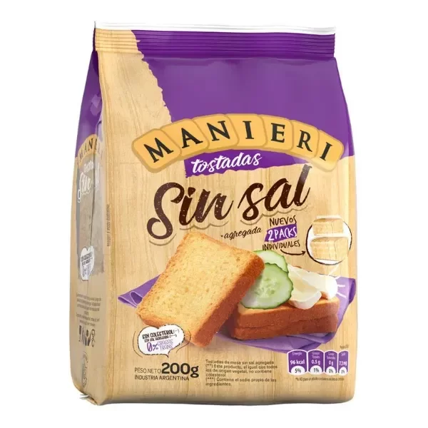 Producto - TOSTADAS MANIERI SIN SAL 200GR