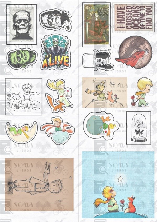 Producto - Stickers Calcomanias Literarios 03