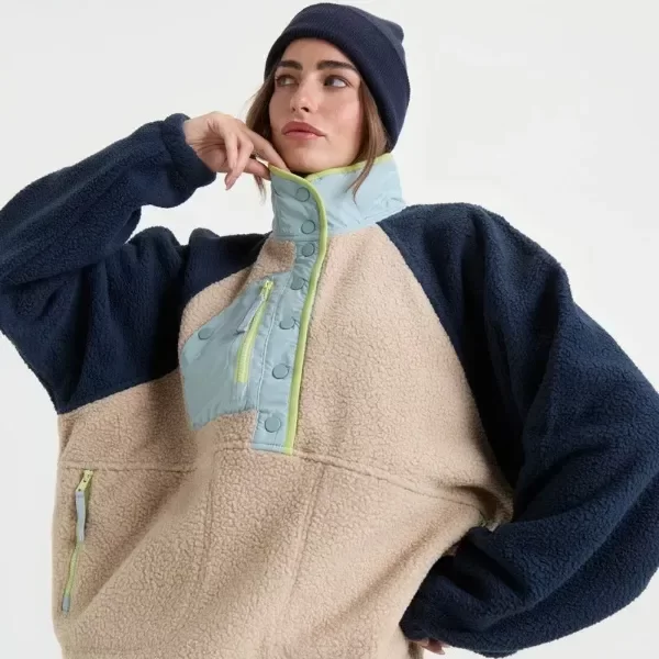 Producto - Fleece Color Block 1/2 Zip Atomik