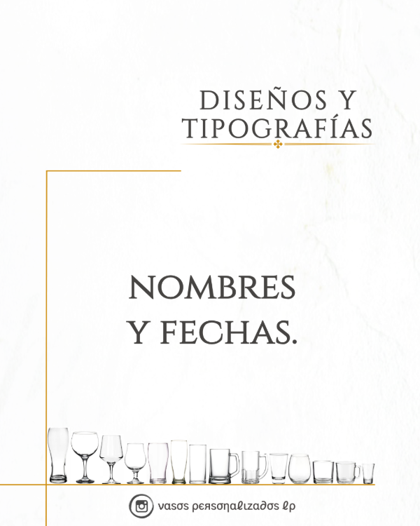Producto - Tipografías - Nombres y fecha