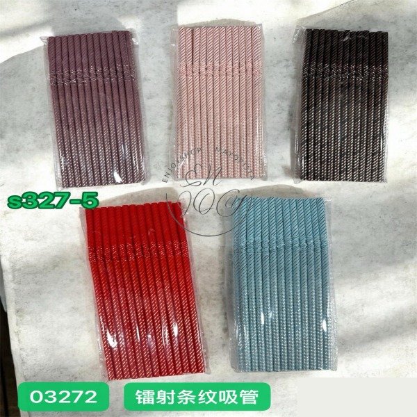 Producto - SORBETES METALIZADO DISEÑO RAYADO FIESTA 03272