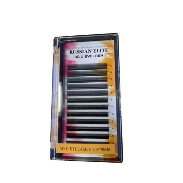 Producto - EXTENSIONES DE PESTAÑAS RUSSIAN ELITE TECNOLÓGICA 3D U CURVA D 0.07