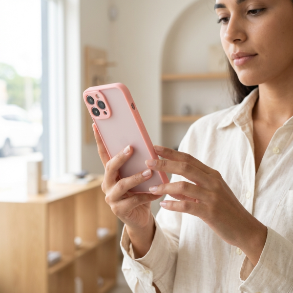 Producto - Clear borde rosa 2