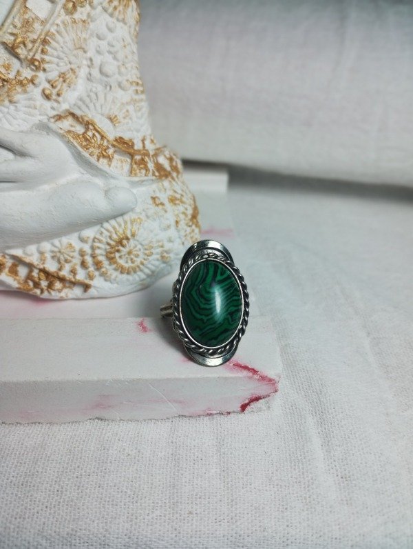 Producto - Anillo de malaquita verde