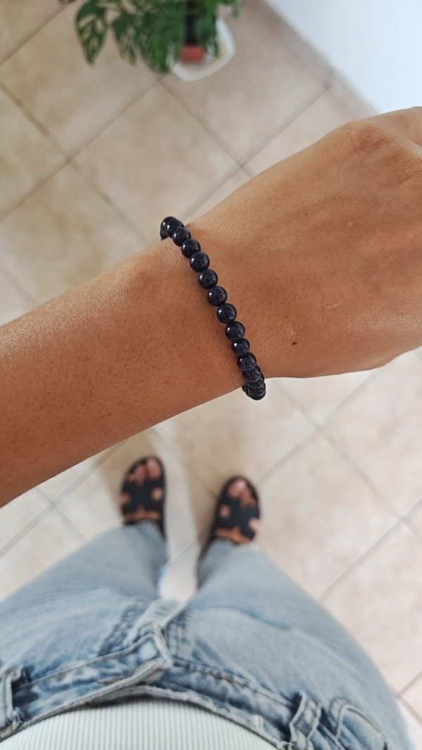 Producto - PULSERA ELÁSTICA LLUVIA DE ESTRELLAS. 6MM. PIEDRA NATURAL