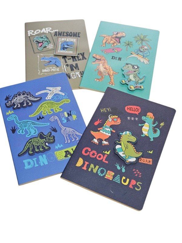 Producto - Cuaderno A5 Dino con aplique