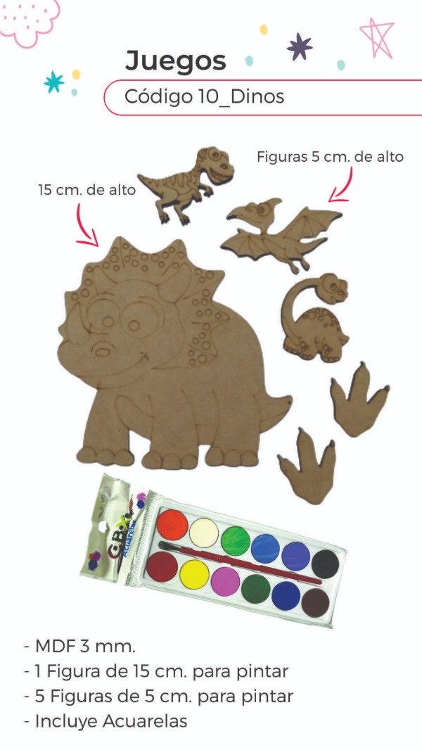 Producto - Formitas para Pintar Dinos