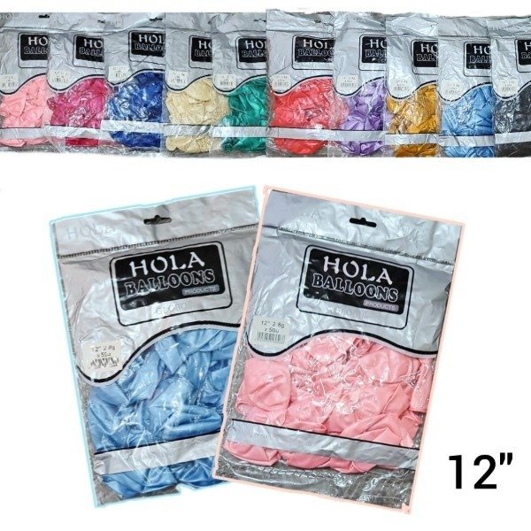Producto - Globo Latex "Yehua" Perlado 12" x 50 unidades
