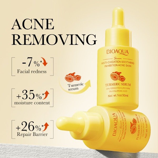 Producto - Serum facial de cúrcuma Bioaqua "Anti-oxidation Soothing Inhibition Acne Skin"