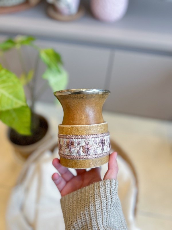 Producto - Mate criollo bordado con virola - Lina - 1
