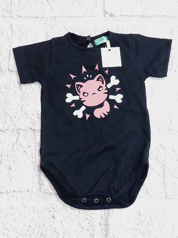 Producto - Body jersey negro gatito power