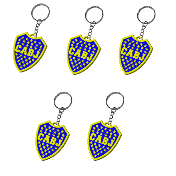 Producto - Llavero Souvenir 3d X 5u Boca Juniors Jgo 1