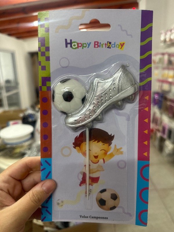 Producto - VELA BOTÍN Y PELOTA 15 cm