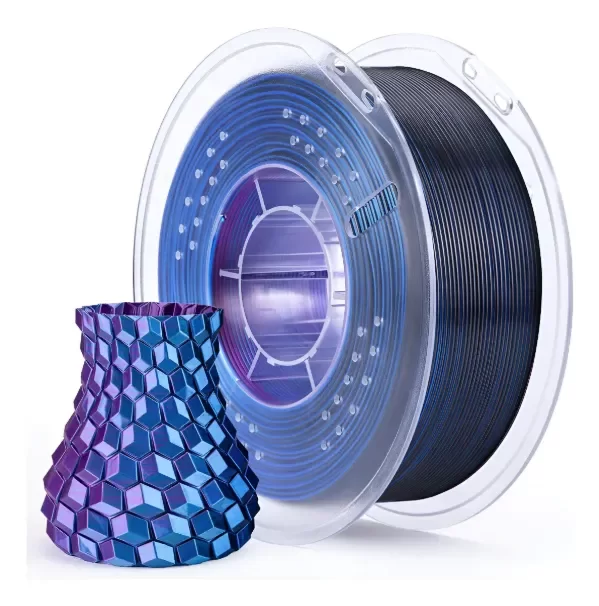 Producto - FILAMENTO ELEGOO PLA SILK AZUL VIOLETA NEGRO 1,75mm - 0