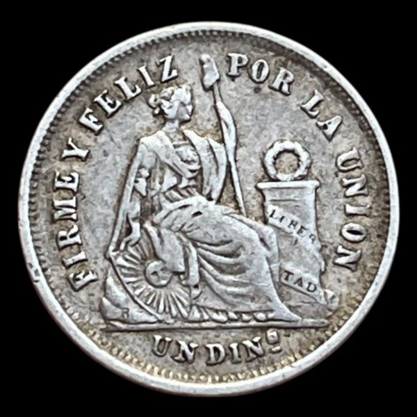 Producto - Peru (1870) 1 Dinero - Plata