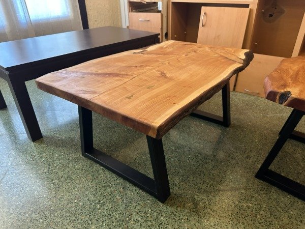 Producto - MESA RATONA CIPRES LAMBERTIANA 40mm PIE DE HIERRO 100x70x47 #11373