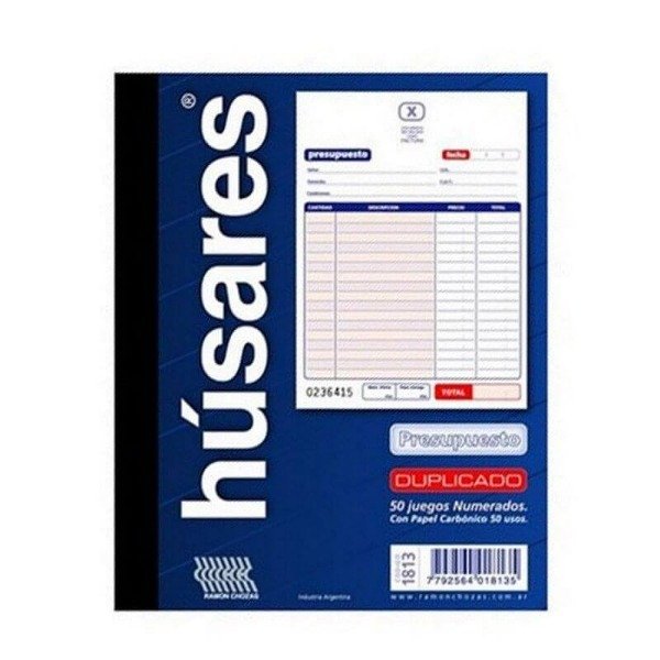 Producto - TALONARIO HUSARES 1815 MULTIUSO GRANDE DUPLICADO