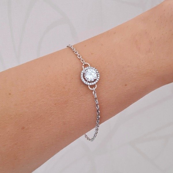 Producto - Pulsera círculo cubic blanco