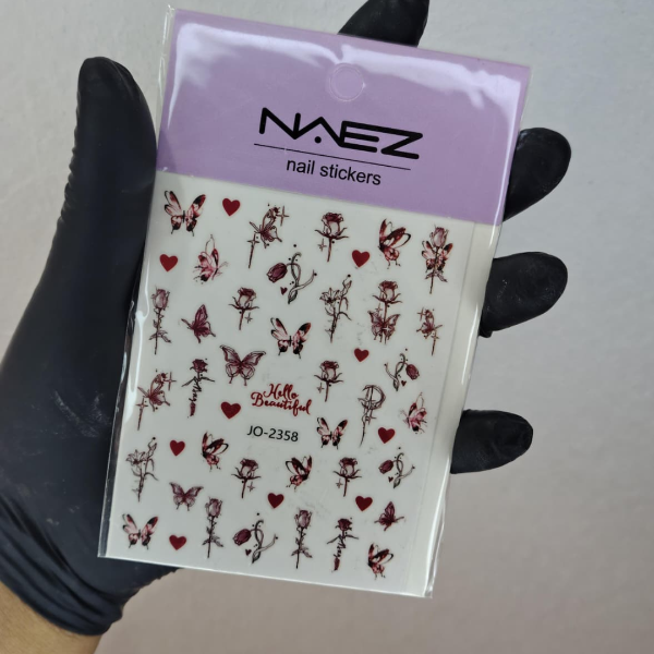 Producto - Stiker Naez flores rojas