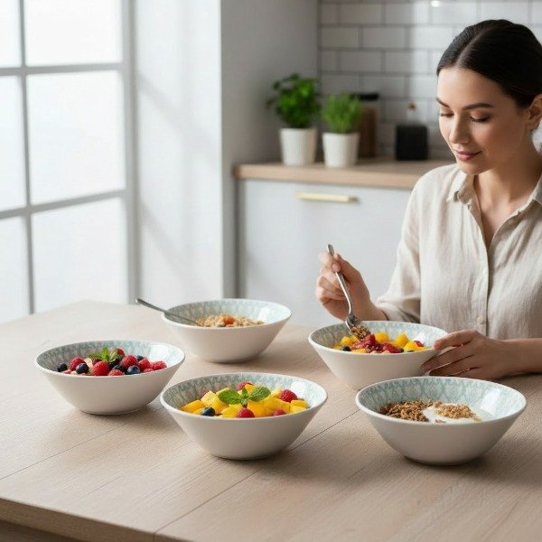 Producto - SET DE 4 BOWLS MANDALA DE CERAMICA 15CM 500CC - 1