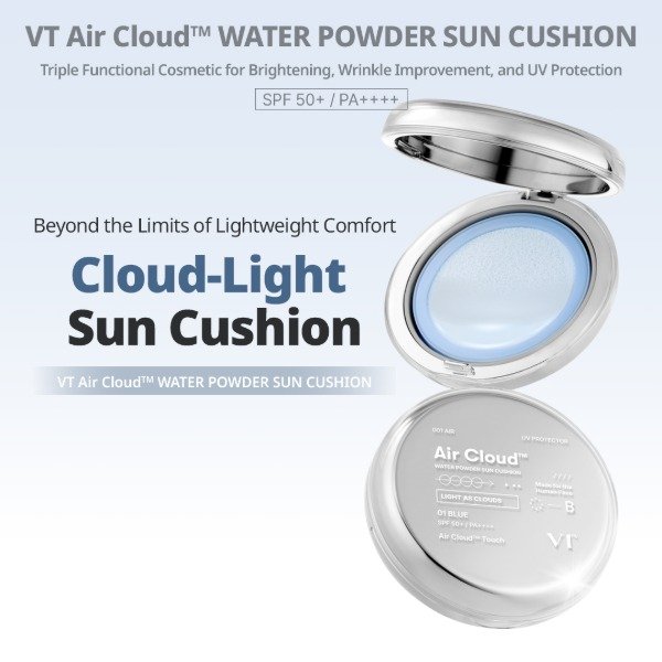 Producto - VT cOSMETICS Air Cloud Water Powder Sun Cushion (SPF 50+ PA++++) 12g - 2