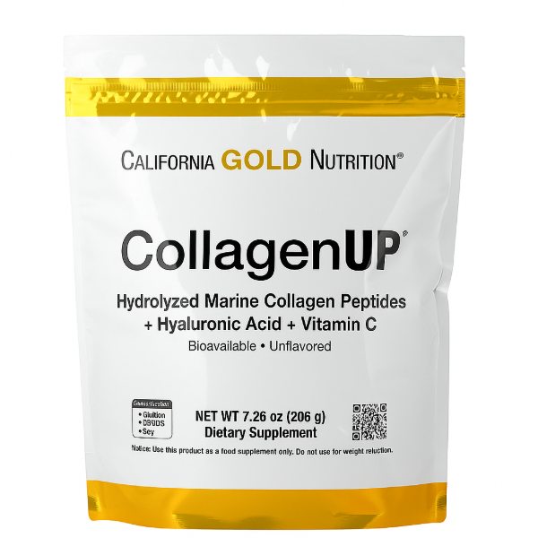 Producto - Colágeno Hidrolizado Acido Hialurónico Y Vitamina C - California Gold 206g