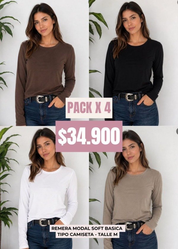 Producto - Pack X 4 Modal Soft Basica