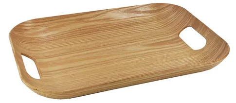 Producto - BANDEJA MADERA RECTANGULAR C/ASAS 45X36