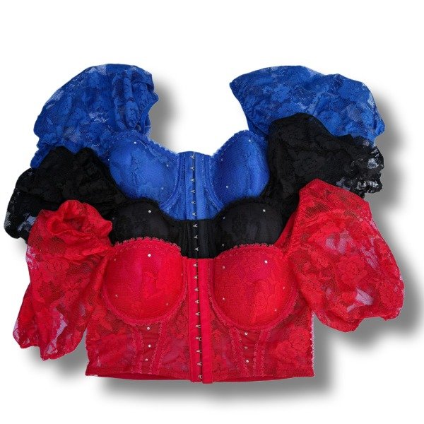 Producto - Top Encaje Stras Importado Art 88353
